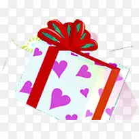 紫色爱心礼盒装饰-空若网 紫色爱心礼盒装饰-空若网