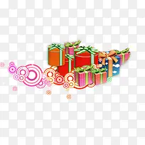 彩色的礼物盒装饰-空若网 彩色的礼物盒装饰-空若网