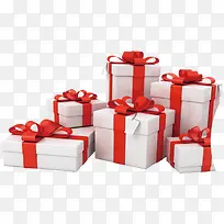 手绘白色礼盒装饰-空若网 手绘白色礼盒装饰-空若网