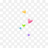 漂浮彩色心形-空若网 漂浮彩色心形-空若网