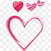 立体心形背景PNG矢量元素-空若网 立体心形背景PNG矢量元素-空若网