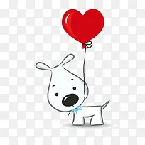 卡通小狗狗爱情素材-空若网 卡通小狗狗爱情素材-空若网