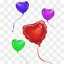 心形多彩气球装饰-空若网 心形多彩气球装饰-空若网