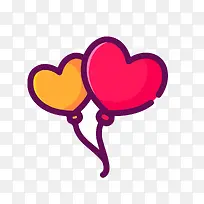 爱心气球图标素材-空若网 爱心气球图标素材-空若网