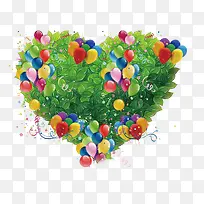 彩色气球爱心-空若网 彩色气球爱心-空若网