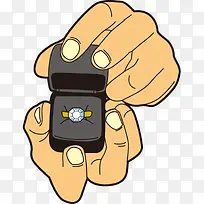 手绘手和戒指-空若网 手绘手和戒指-空若网