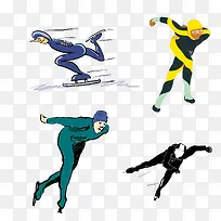 滑冰矢量素材合集-空若网 滑冰矢量素材合集-空若网