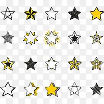 矢量手绘卡通星星合集-空若网 矢量手绘卡通星星合集-空若网