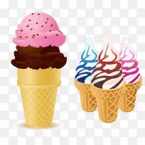 甜筒矢量素材-空若网 甜筒矢量素材-空若网