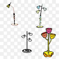 落地灯矢量素材合集-空若网 落地灯矢量素材合集-空若网