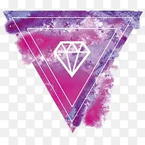 紫色 水彩 三角形 装饰图案-空若网 紫色 水彩 三角形 装饰图案-空若网