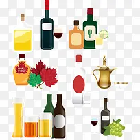 酒饮料矢量素材伏特加葡萄酒-空若网 酒饮料矢量素材伏特加葡萄酒-空若网
