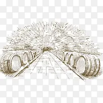 葡萄酒创意手绘酒庄-空若网 葡萄酒创意手绘酒庄-空若网