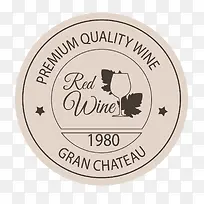 圆形葡萄酒标签矢量素材-空若网 圆形葡萄酒标签矢量素材-空若网