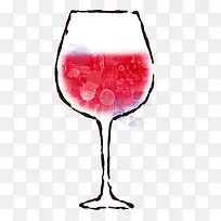 手绘红酒杯-空若网 手绘红酒杯-空若网