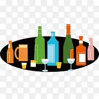 矢量酒瓶-空若网 矢量酒瓶-空若网