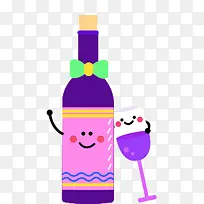 卡通酒杯 卡通酒瓶png素材-空若网 卡通酒杯 卡通酒瓶png素材-空若网