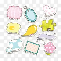 卡通对话框标签矢量-空若网 卡通对话框标签矢量-空若网