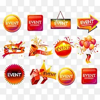 红色渐变质感标牌-空若网 红色渐变质感标牌-空若网