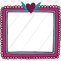 手绘方形爱心边框-空若网 手绘方形爱心边框-空若网