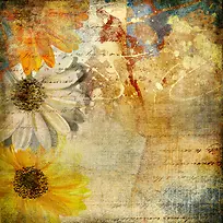 怀旧花朵背景-空若网 怀旧花朵背景-空若网