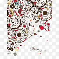 快乐缤纷小花纹矢量素材-空若网 快乐缤纷小花纹矢量素材-空若网