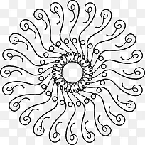 手绘线条花纹图案-空若网 手绘线条花纹图案-空若网