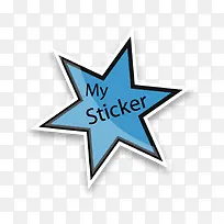 矢量蓝爆炸标签-空若网 矢量蓝爆炸标签-空若网