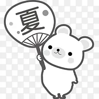 创意扁平创意可爱的小动物扇子夏-空若网 创意扁平创意可爱的小动物扇子夏-空若网