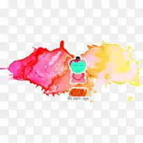 艺术作品电影水彩画艺术家-汽车人力车-空若网 艺术作品电影水彩画艺术家-汽车人力车-空若网