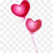 粉色卡通爱心气球-空若网 粉色卡通爱心气球-空若网