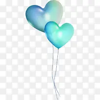 蓝色爱心气球-空若网 蓝色爱心气球-空若网