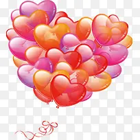 粉色爱心冬季气球-空若网 粉色爱心冬季气球-空若网