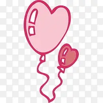 粉色爱心的气球光棍节-空若网 粉色爱心的气球光棍节-空若网
