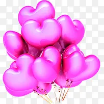 飘舞粉色爱心气球-空若网 飘舞粉色爱心气球-空若网