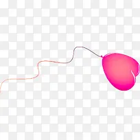 长线粉色爱心气球-空若网 长线粉色爱心气球-空若网