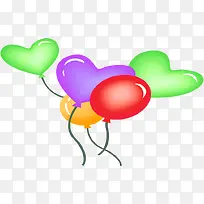 手绘卡通爱心气球-空若网 手绘卡通爱心气球-空若网