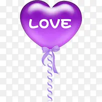 手绘紫色爱心气球-空若网 手绘紫色爱心气球-空若网