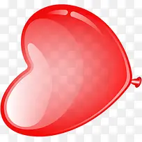 红色倾斜爱心气球-空若网 红色倾斜爱心气球-空若网