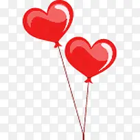 红色爱心气球-空若网 红色爱心气球-空若网