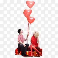 情侣爱心气球-空若网 情侣爱心气球-空若网