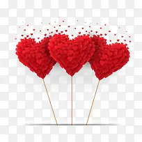 矢量创意爱心气球-空若网 矢量创意爱心气球-空若网
