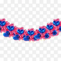 卡通粉蓝爱心气球-空若网 卡通粉蓝爱心气球-空若网