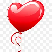 卡通红色爱心气球-空若网 卡通红色爱心气球-空若网