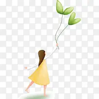 拿爱心气球的女孩-空若网 拿爱心气球的女孩-空若网