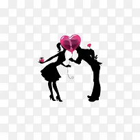 爱情人物剪影-空若网 爱情人物剪影-空若网