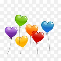 缤纷爱心气球背景矢量素材-空若网 缤纷爱心气球背景矢量素材-空若网