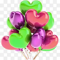 多彩清新爱心气球装饰图案-空若网 多彩清新爱心气球装饰图案-空若网