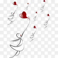 矢量爱心气球-空若网 矢量爱心气球-空若网