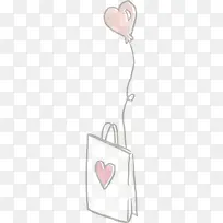 手绘线条创意爱心气球-空若网 手绘线条创意爱心气球-空若网